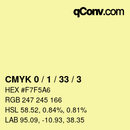 Color code: CMYK 0 / 1 / 33 / 3 | qconv.com