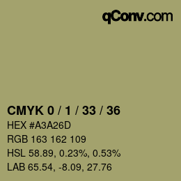 カラーコード: CMYK 0 / 1 / 33 / 36 | qconv.com
