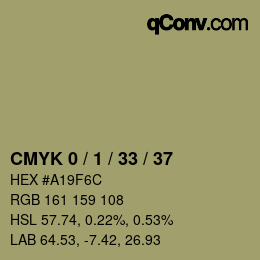 カラーコード: CMYK 0 / 1 / 33 / 37 | qconv.com