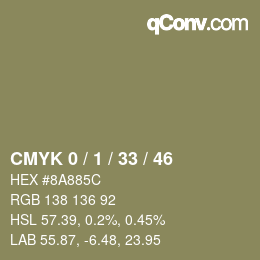 Color code: CMYK 0 / 1 / 33 / 46 | qconv.com