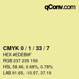 Color code: CMYK 0 / 1 / 33 / 7 | qconv.com