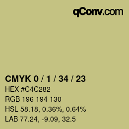 Color code: CMYK 0 / 1 / 34 / 23 | qconv.com