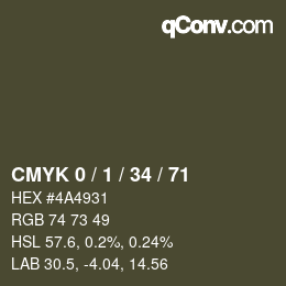 Color code: CMYK 0 / 1 / 34 / 71 | qconv.com