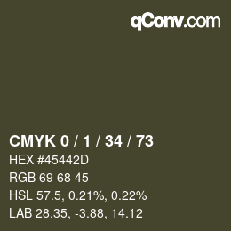 Color code: CMYK 0 / 1 / 34 / 73 | qconv.com