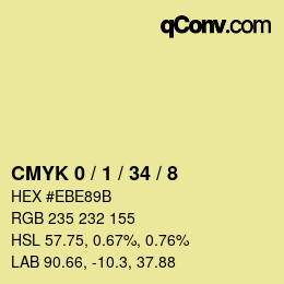 Color code: CMYK 0 / 1 / 34 / 8 | qconv.com