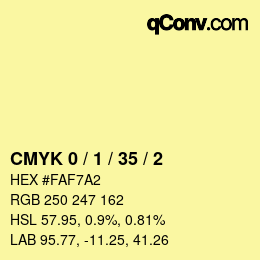 Color code: CMYK 0 / 1 / 35 / 2 | qconv.com