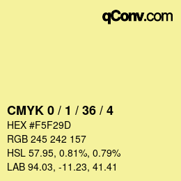 Color code: CMYK 0 / 1 / 36 / 4 | qconv.com