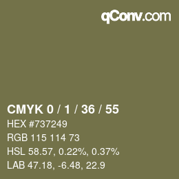 Color code: CMYK 0 / 1 / 36 / 55 | qconv.com