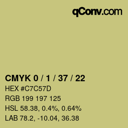 Color code: CMYK 0 / 1 / 37 / 22 | qconv.com