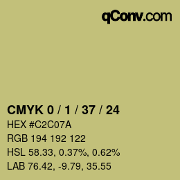 Color code: CMYK 0 / 1 / 37 / 24 | qconv.com