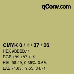 カラーコード: CMYK 0 / 1 / 37 / 26 | qconv.com