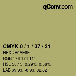 Color code: CMYK 0 / 1 / 37 / 31 | qconv.com