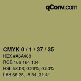 颜色代码: CMYK 0 / 1 / 37 / 35 | qconv.com