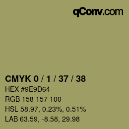 カラーコード: CMYK 0 / 1 / 37 / 38 | qconv.com
