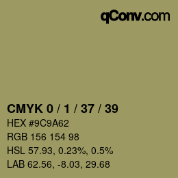 カラーコード: CMYK 0 / 1 / 37 / 39 | qconv.com