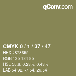 Color code: CMYK 0 / 1 / 37 / 47 | qconv.com