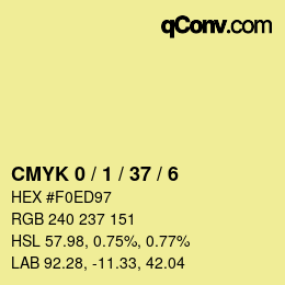 Código de color: CMYK 0 / 1 / 37 / 6 | qconv.com