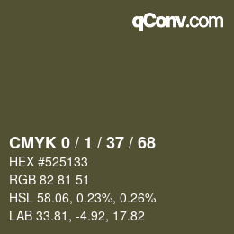 カラーコード: CMYK 0 / 1 / 37 / 68 | qconv.com