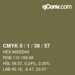 Color code: CMYK 0 / 1 / 38 / 57 | qconv.com