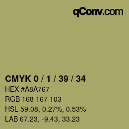 Color code: CMYK 0 / 1 / 39 / 34 | qconv.com