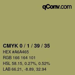 Color code: CMYK 0 / 1 / 39 / 35 | qconv.com