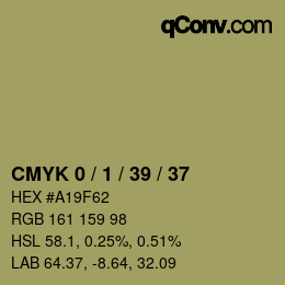 Color code: CMYK 0 / 1 / 39 / 37 | qconv.com