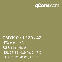 Color code: CMYK 0 / 1 / 39 / 42 | qconv.com