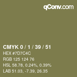 Color code: CMYK 0 / 1 / 39 / 51 | qconv.com