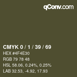 Color code: CMYK 0 / 1 / 39 / 69 | qconv.com