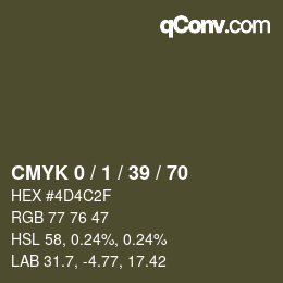 Color code: CMYK 0 / 1 / 39 / 70 | qconv.com