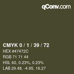 Color code: CMYK 0 / 1 / 39 / 72 | qconv.com