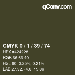 Color code: CMYK 0 / 1 / 39 / 74 | qconv.com
