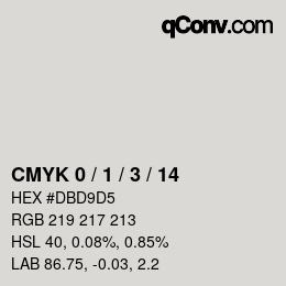 颜色代码: CMYK 0 / 1 / 3 / 14 | qconv.com