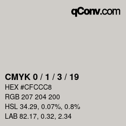 Color code: CMYK 0 / 1 / 3 / 19 | qconv.com