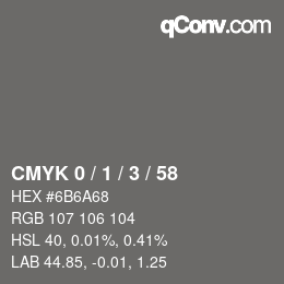 Color code: CMYK 0 / 1 / 3 / 58 | qconv.com