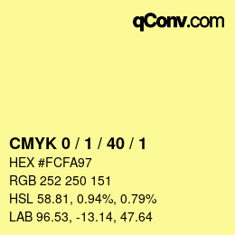 Color code: CMYK 0 / 1 / 40 / 1 | qconv.com