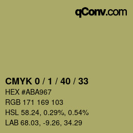 Color code: CMYK 0 / 1 / 40 / 33 | qconv.com