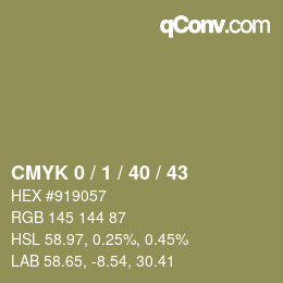 Color code: CMYK 0 / 1 / 40 / 43 | qconv.com