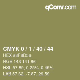 Color code: CMYK 0 / 1 / 40 / 44 | qconv.com