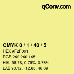 Color code: CMYK 0 / 1 / 40 / 5 | qconv.com