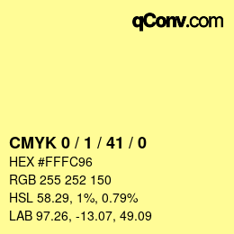 Color code: CMYK 0 / 1 / 41 / 0 | qconv.com