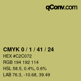 Color code: CMYK 0 / 1 / 41 / 24 | qconv.com