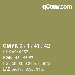 Color code: CMYK 0 / 1 / 41 / 42 | qconv.com