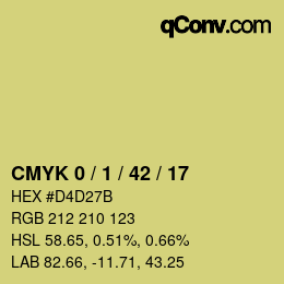 Color code: CMYK 0 / 1 / 42 / 17 | qconv.com