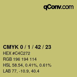 Color code: CMYK 0 / 1 / 42 / 23 | qconv.com