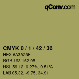 Color code: CMYK 0 / 1 / 42 / 36 | qconv.com