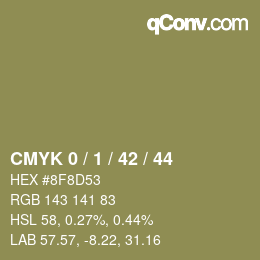 Color code: CMYK 0 / 1 / 42 / 44 | qconv.com