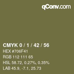 Color code: CMYK 0 / 1 / 42 / 56 | qconv.com