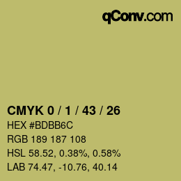 Color code: CMYK 0 / 1 / 43 / 26 | qconv.com