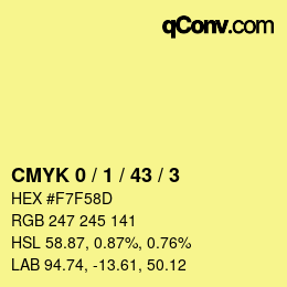 Color code: CMYK 0 / 1 / 43 / 3 | qconv.com